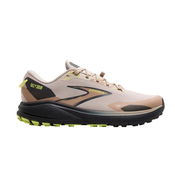 Tênis de trail para homem (corrida em montanha) Brooks Divide 6 Bege