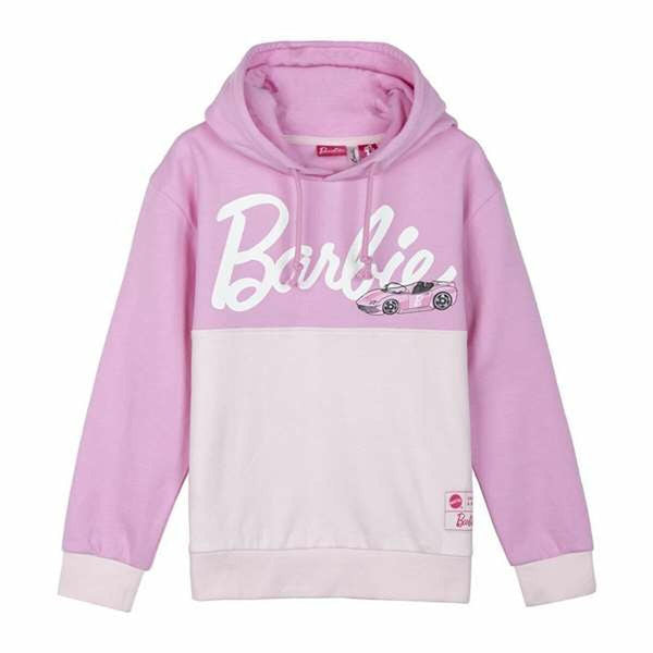 Camisola com Capuz Menina Barbie Cor de Rosa